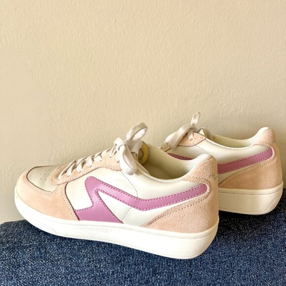 rag & bone Women's Retro Court Lace Up Sneakers, Sz 7, Dove/Sakra - Picture 4 of 5